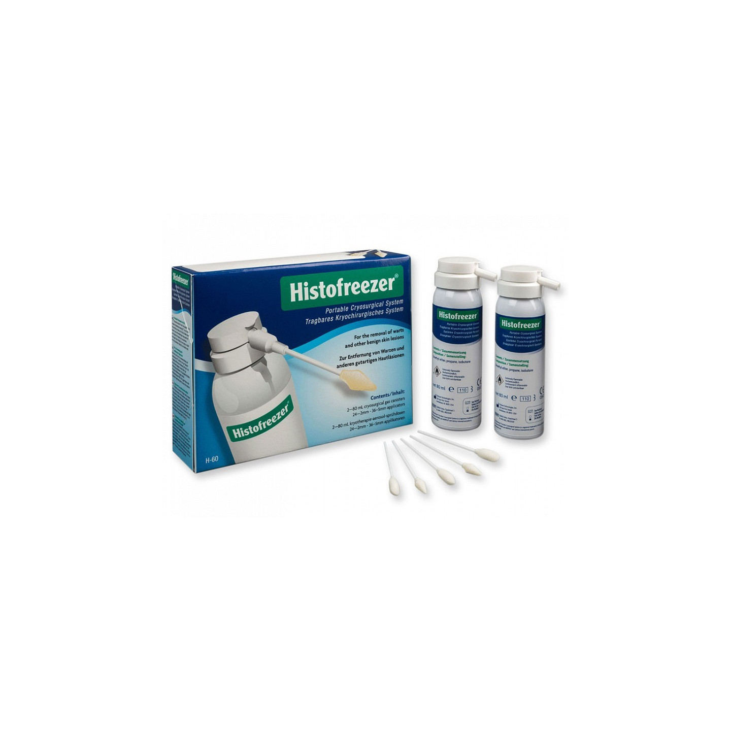 Mix Histofreezer - 2x80ml + 24 de soia de 2 mm + 36 de soia de 5 mm - 1 kit