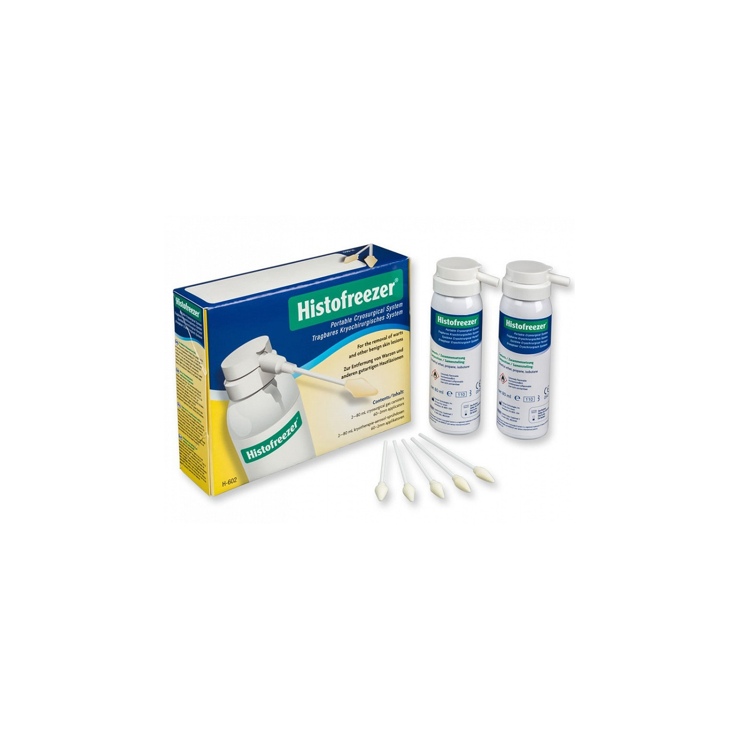 Histocongelator - 2 sticle 80 ml + 60 aplicatoare 2mm - 1 kit