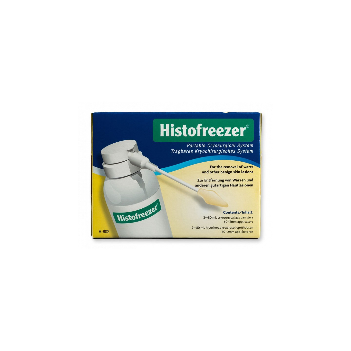 Histofreezer - 2 flasker 80 ml + 60 applikatorer 2 mm - 1 sæt
