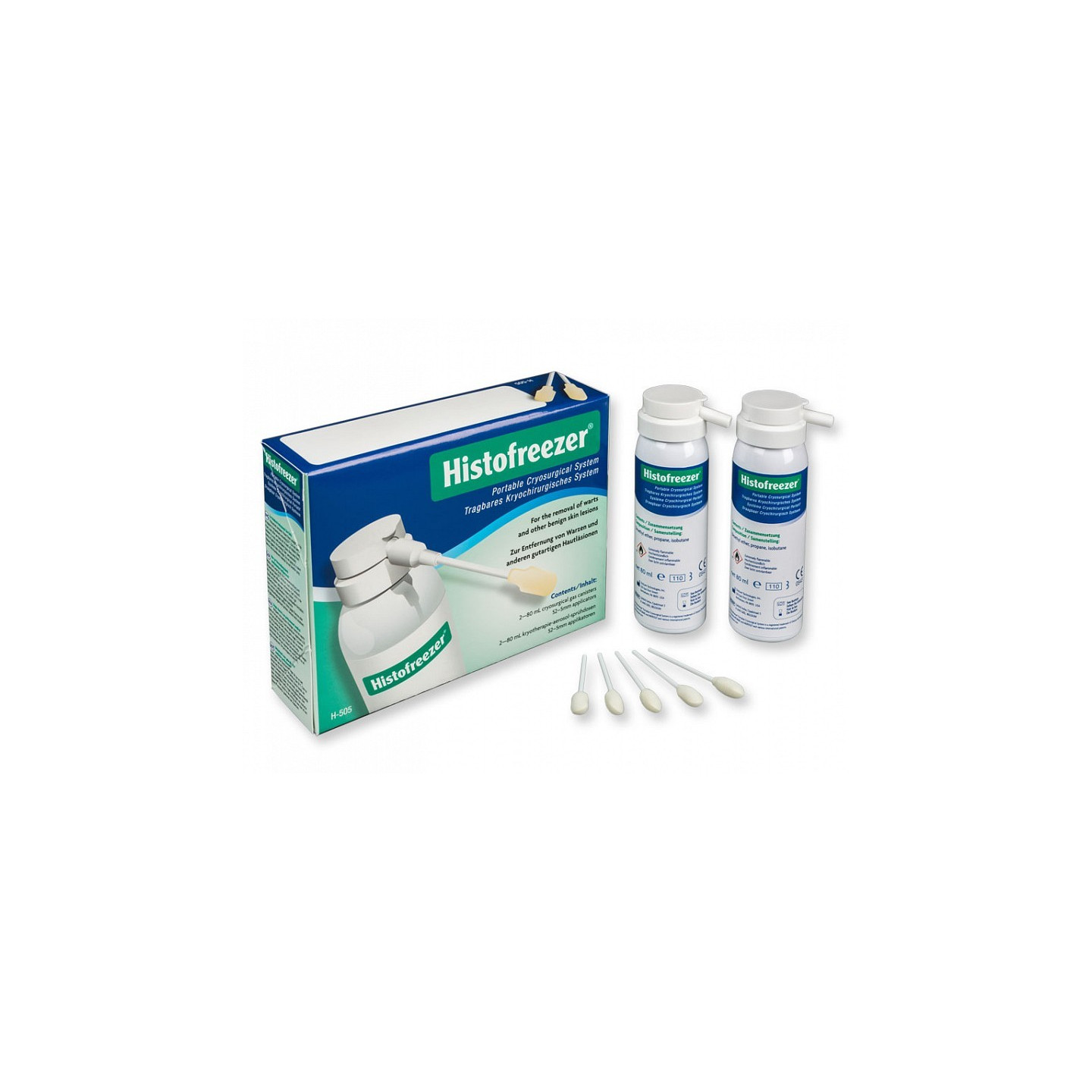 Histofreezer - 2 flaconi 80 ml + 52 applicatori 5mm - 1 kit