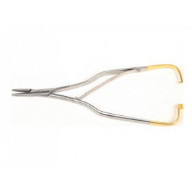 Curling needle holder ct - straight - 16 cm - smooth tips