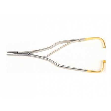 Curling needle holder ct - straight - 16 cm - smooth tips