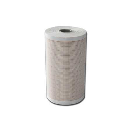 ECG thermal paper 80x25 mmxm - orange grid roll - 10 rolls