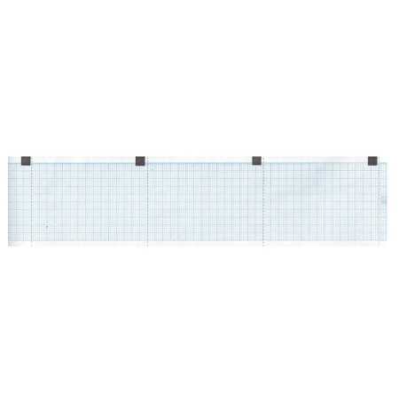 Papel ecg térmico 60x15 mmxm - rollo de rejilla azul - 25 rollos