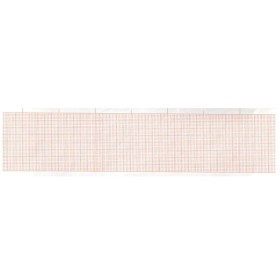 Papier Thermique ECG 50x30 mmxm - Rouleau de grille orange - 20 Rouleaux