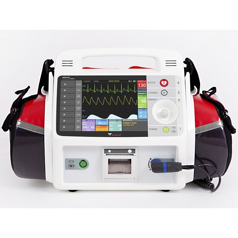 Rescue life 9 defibrillator met temp. - nederlands