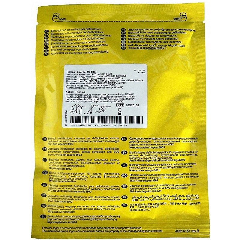 Par agilent, philips medical laerdal - 1 par f7950 defibrillatorpuder