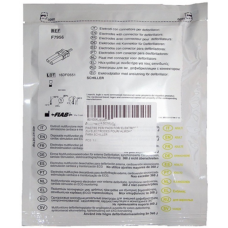Para elektrod defibrylatora schiller - 1 para f7956