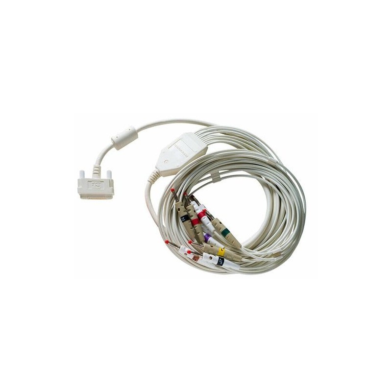 Cable paciente 10 hilos iec enchufe 4 mm para ecg cardioline 100s y 100l