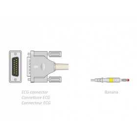 ECG patient cable 2.2 m - banana - compatible bionet, spengler, others