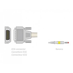 EKG-Patientenkabel 2,2 m – Banane – kompatibel mit Biocare, Edan, Nihon, anderen