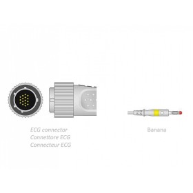 EKG-Patientenkabel 2,2 m – Banane – Cardioline-kompatibel