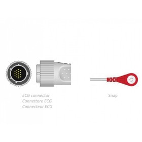 EKG-Patientenkabel 2,2 m – Snap – Cardioline-kompatibel