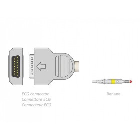 EKG-Patientenkabel 2,2 m – Banane – GE Marquette kompatibel