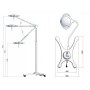 Lampe chirurgicale pentaled 28 - sur chariot