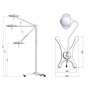 Pentaled surgical lamp 28 - on trolley with battery