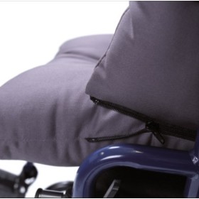 Silicone hollow fiber cushion - set of 3 elements with disengageable zippers - cotton cover