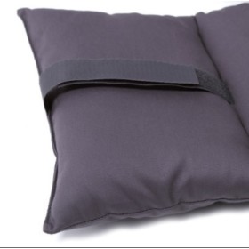 Silicone hollow fiber cushion - set of 3 elements with disengageable zippers - cotton cover