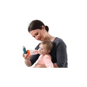 Distanziatore espace infant 0-2 anni con maschera arancio