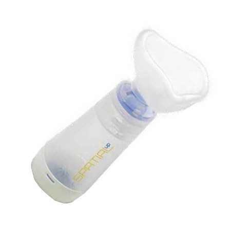 ANTISTATIC Spatial Up spacer with yellow pediatric mask: for patients aged 2 to 6 years