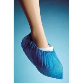 Chaussures CPE bleu clair en polyéthylène imperméable - 2.500 pièces