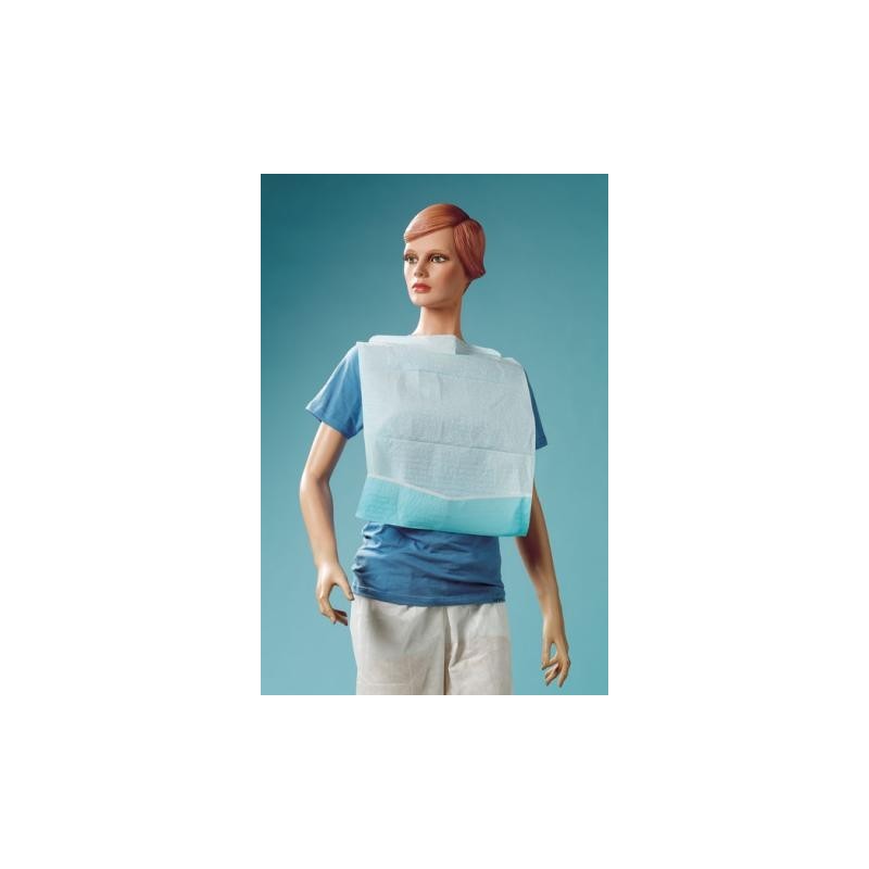 Bavaglio paziente politenato 40x50 cm azzurro - 300 pz.