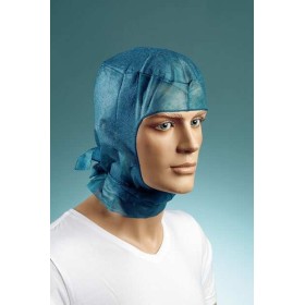 Casquette INTEGRALE en tissu non tissé bleu respirant - PP - 100 pièces