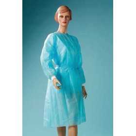 Breathable polythene non-woven protective gown with cuff - 10 pieces