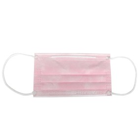 Premium mascherina chirurgica filtrante 98% 3 veli tipo ii con elastici - adulti - rosa - conf. 50 pz.