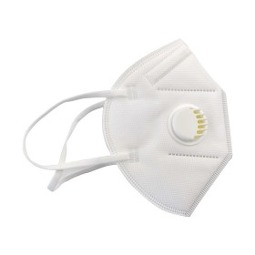 FFP2 mask with valve - white - it,gb,fr,es,pt - pack. 20 pcs.