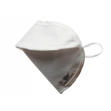 Mycroclean bfe 99.8% mascarilla reutilizable - doble capa, blanco/blanco - con almohadilla para la nariz