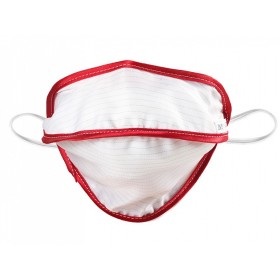 Mycroclean bfe 99.8% reusable mask - white/red