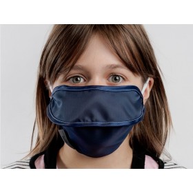 Mycroclean wiederverwendbare maske junior/ erwachsene klein bfe 99,8% - blau/blau
