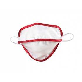 Mycroclean junior/adult reusable mask small bfe 99.8% - white/red