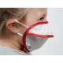 Mycroclean Kid Bfe 99,8 % wiederverwendbare Maske – weiß/rot