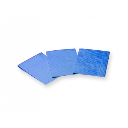 Lingettes en polyéthylène 33x45 cm - bleues - pack. 500 pièces.