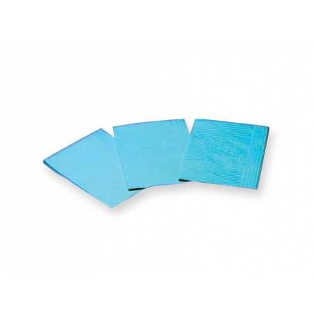 Lingettes polyenduites 33x45 cm - bleu clair - pack 500 pièces.