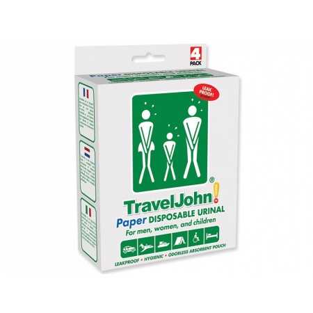 Inodoro portátil de papel Traveljohn - 800 cc - pack 4 uds.