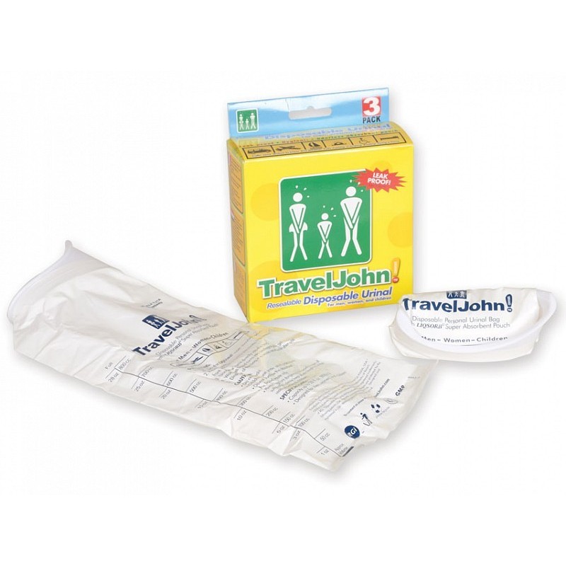 Inodoro portátil traveljohn - 800 cc - pack 3 uds.