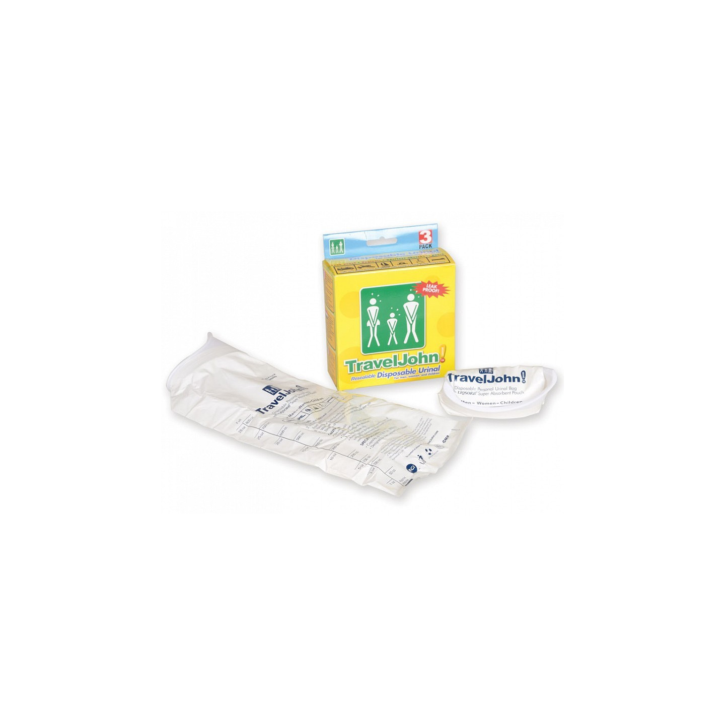 Traveljohn mobile toilette - 800 cc - packung 3 stk.