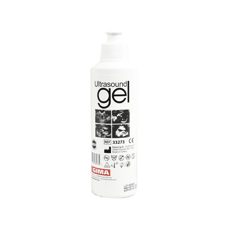 Clear ultrasound gel - 250 ml bottle - pack of 40