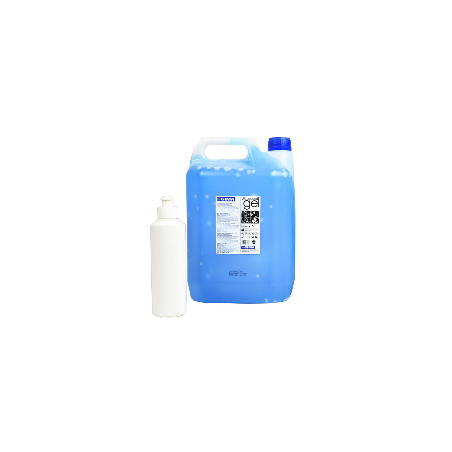 Blå ultralydsgel - 5 liters tank - pakke. 2 stk.