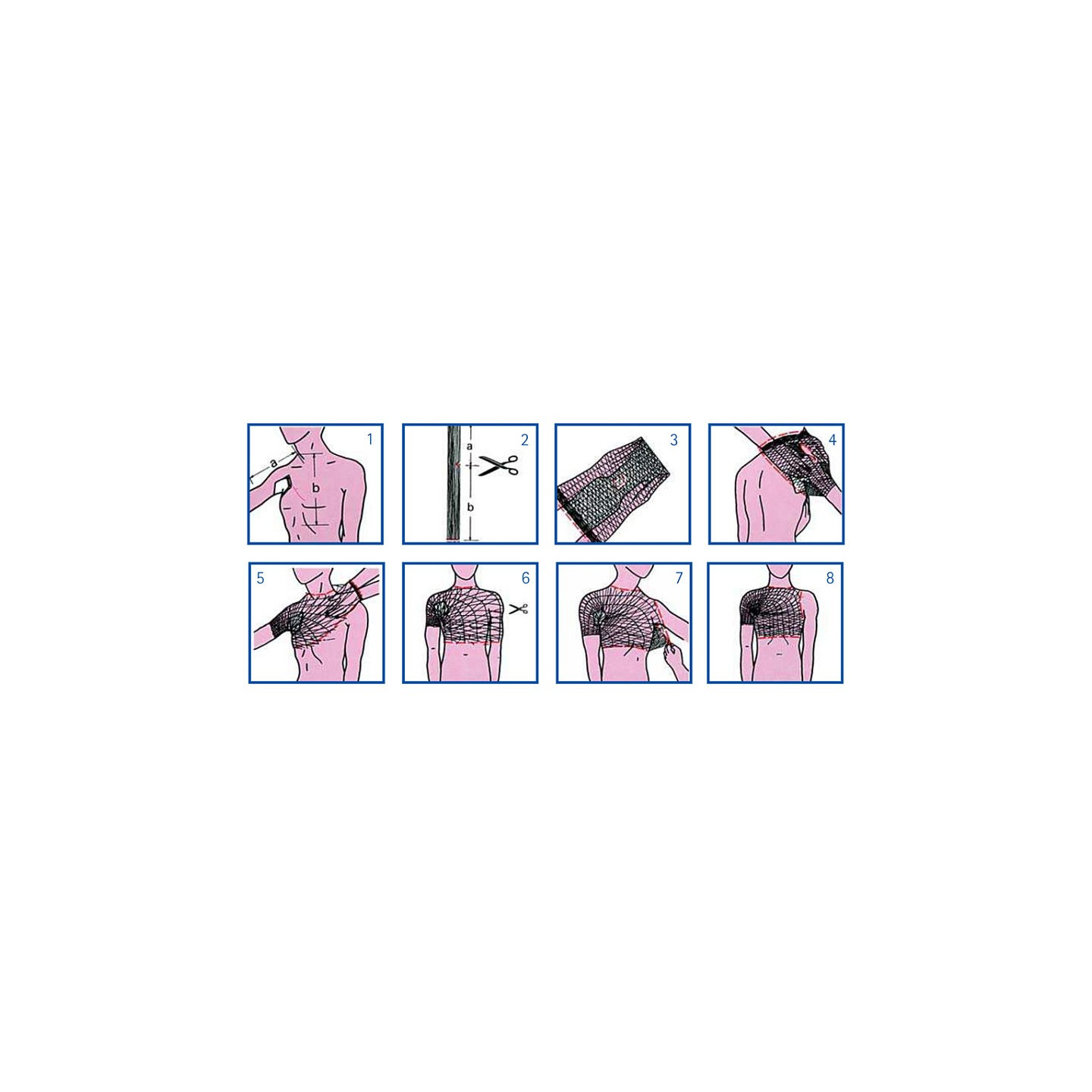 Elastisches schlauchnetz – 10 gauge, für schultern, körper, rücken