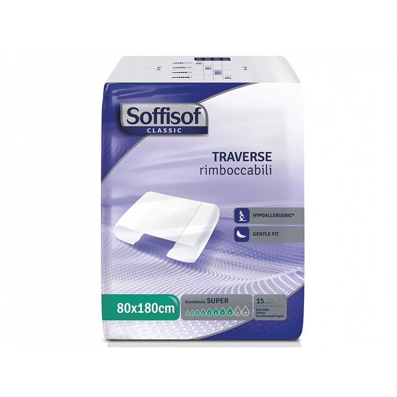 Soffisof absorbent bed crosspiece 80x180 cm - high absorbency - pack. 90 pcs.