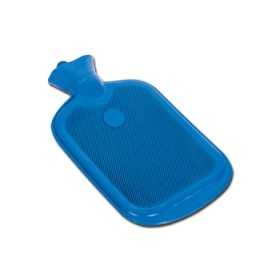 Hot Water Bottle In Pure Rubber - Bilamellated Blue