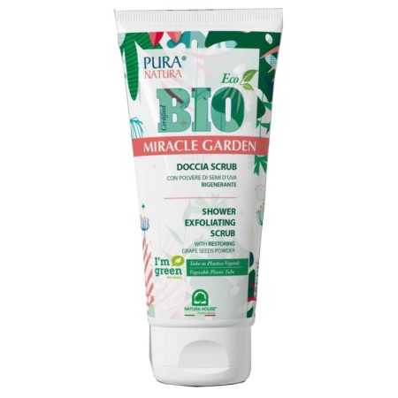 MIRACLE GARDEN BIO SHOWER EXFOLIANTE CORPORAL con Semilla de Uva en Polvo - Regenerador - 200 ml