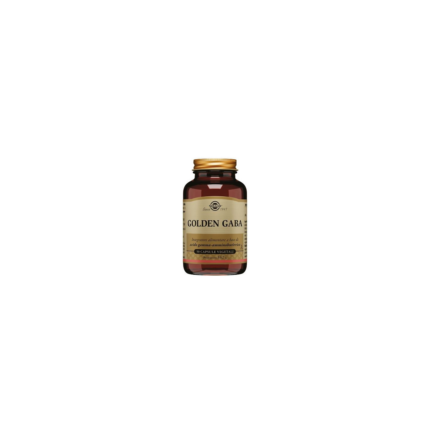 Solgar golden gaba 50 veggie capsules (gamma-aminobutyric acid) - 50 capsules