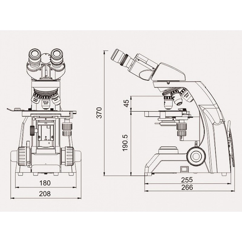 Microscopio biologico 40-1600x