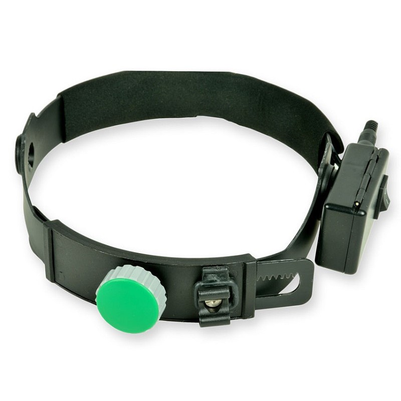 Lux 100 front mirror - battery holder on helmet