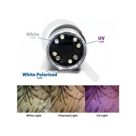 Dermatoskop polaryzacyjny led + uv + biały mikrofon wi-fi i usb z oprogramowaniem